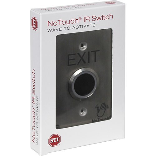 STI NT-SS101-EN NoTouch Stainless Steel Exit IR Switch, Single-Gang