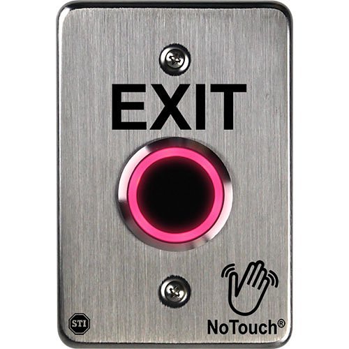 STI NT-SS101-EN NoTouch Stainless Steel Exit IR Switch, Single-Gang