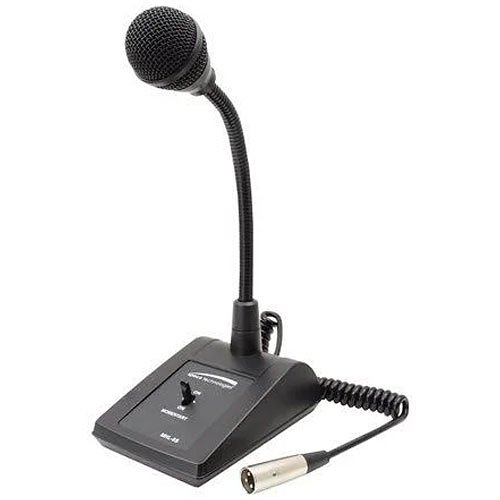 Speco MHL5S Gooseneck Adjustable Desktop Microphone