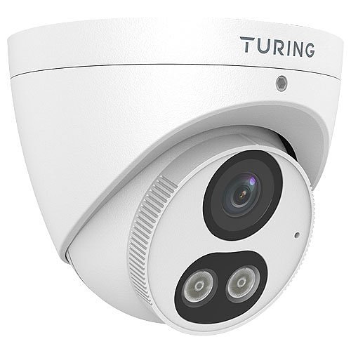 Turing Video TP-MED5M28C SMART Series VibrantView 5MP Full Color Turret IP Camera, 2.8mm Lens