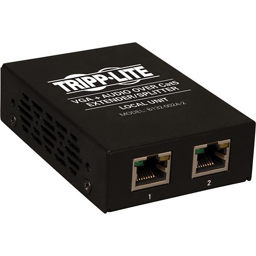 Tripp Lite 2-Port VGA with Audio over Cat5 / Cat6 Extender Splitter, Transmitter