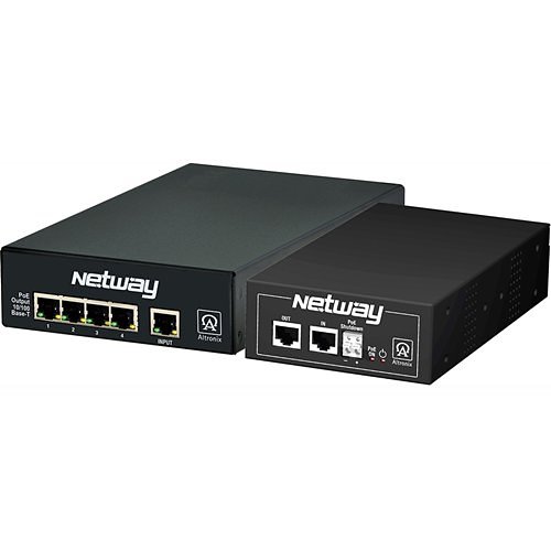 Altronix NetWay4ESK 4-Port Managed PoE+ Switch with Midspan Injector