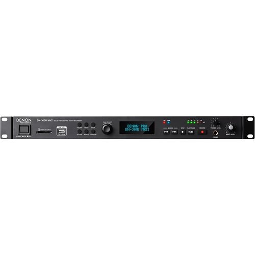 Denon Professional DN-300RMKII Solid-State SD/USB Rack-Mountable Audio Recorder