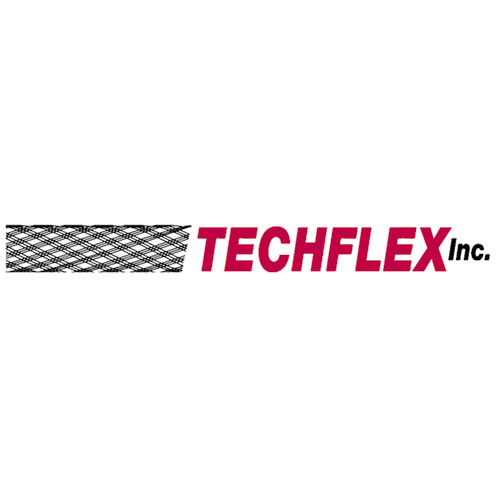 Techflex F6N1.00CW50 Flexo F6 1" Semi-Rigid Braided Sleeving, 50' Box B, Clear/White