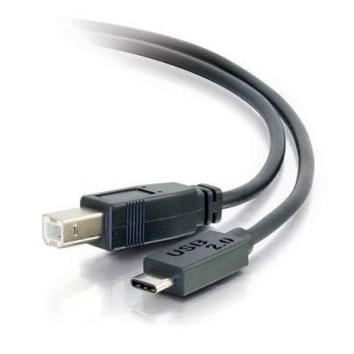 C2G CG28860 USB 2.0 USB-C to USB-B Cable M/M, 10' (3m), Black