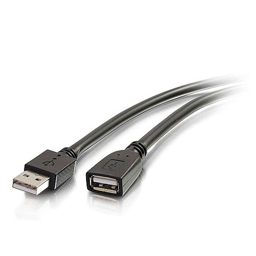 C2G CG39010 USB A Male to Female Active Extension Cable, Plenum, CMP-Rated, 16' (4.9m)