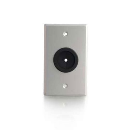C2G CG40488 1" Grommet Cable Pass Through Single Gang Wall Plate, Brushed Aluminum