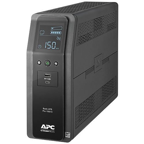 APC BN1500M2 UPS PRO BN 1500VA, 10 Outlets, 2 USB Charging Ports, AVR, LCD interface