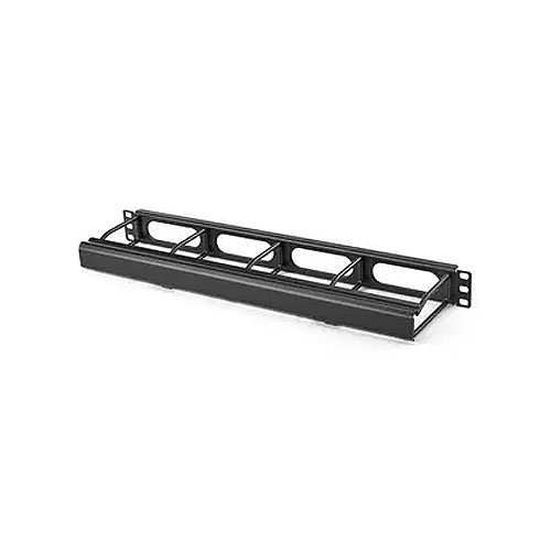 Hubbell HM14C Horizontal Cable Management, M-Series, 1-Unit, 4" Extension, with Cover, Black