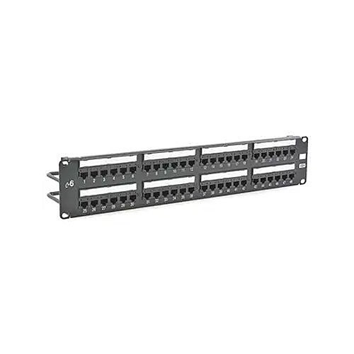 Hubbell HP648 Patch Panel, CAT6, 48-Port, UniversalWiring