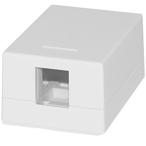 Signamax SMKL-1-WH 1-Port Surface Mount Multimedia Box, White