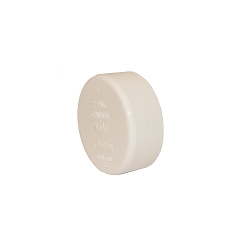 SMART 030155001 Pipe Cap Fitting for Central Vacuum Systems, White
