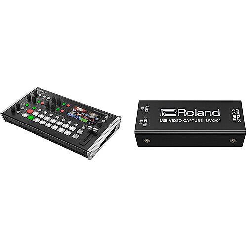 Roland V-8HD STR V-8HD HD Video Switcher and UVC-01 Encoder Bundle