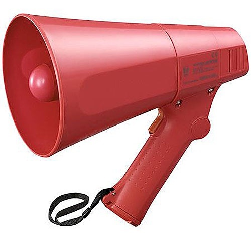 TOA ER-520S Hand Grip Type Megahone, 6W-10W Output, Red