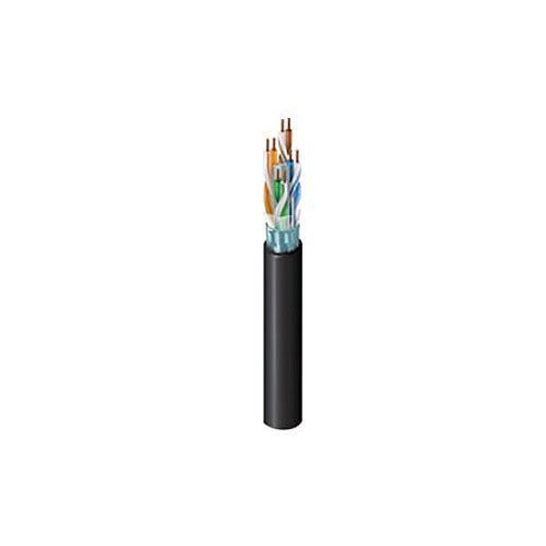 Belden 1502R 010500 Multimedia Control Cable, 1-Pair 22AWG, Beldfoil Shield With Drain, 2-Conductor 18AWG, Stranded Tinned Copper, Riser, F-R PVC Jacket, 500' (152.4m) Reel, Black