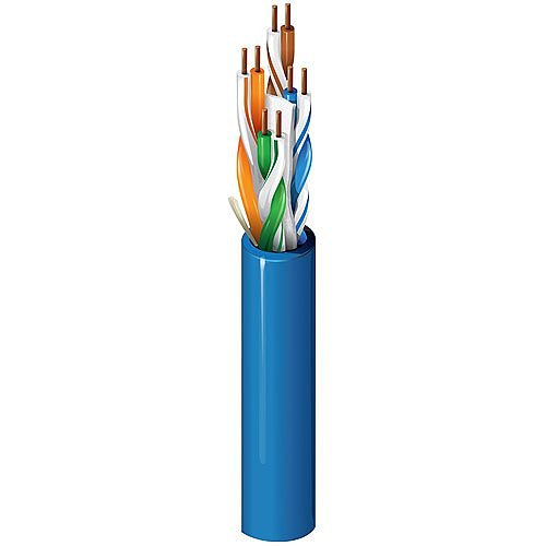 Belden 2412 006U1000 CAT6 23/4-Pair Enhanced Cable, U/UTP, CMR, 1000' (304.8m) UnReel, Blue