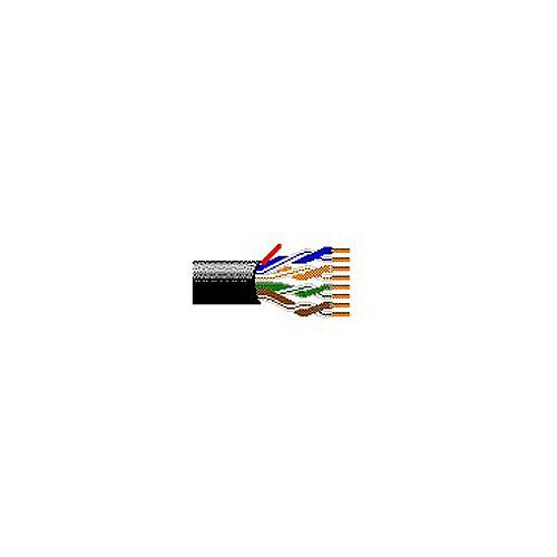 Belden5663U5 010U500 Surveillance CAT5e Cable, Riser-CMR, 4-24AWG Solid Bare Copper Pairs with Polyolefin Insulation, UTP, PVC Jacket with Ripcord, Black