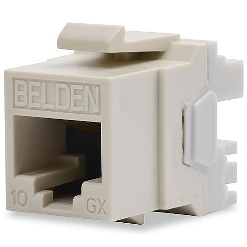 Belden AX104154 10GX Modular Jack, CAT6A, RJ45, KeyConnect Style, T568A/B, Single Pack, Yellow