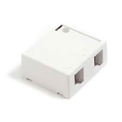 Belden AX105353-EW KeyConnect Side-Entry Box without Shutter Door, 2-Port, Electric White