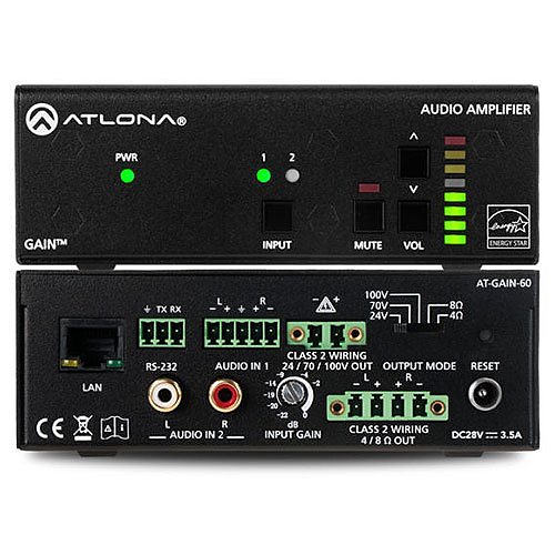 Atlona AT-GAIN-60 Gain At-Gain-60 Compact Amplifier - 60 W Rms - 2 Channel