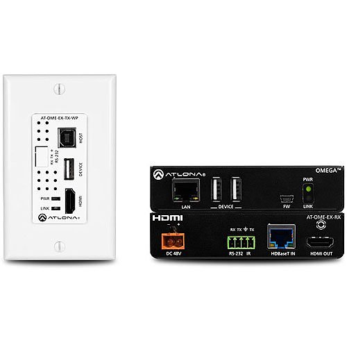 Atlona AT-OME-EX-WP-KIT Wallplate HDBaseT TX/RX for HDMI with USB