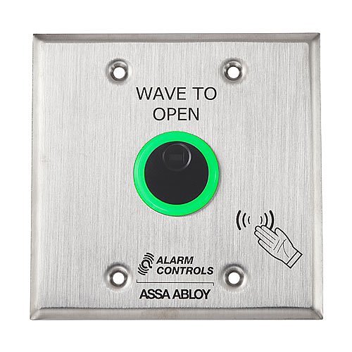 Alarm Controls NTB-2 Wave-to-Open Sensor, Battery Operated, UL Certified, No Touch Sensor, Double-Gang Wall Plate