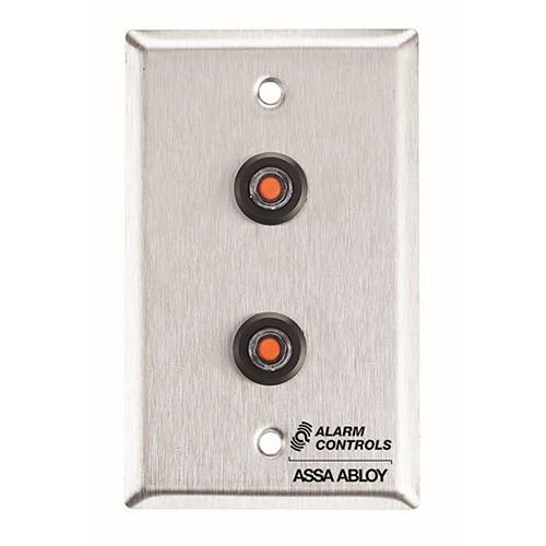 Alarm Controls RP-45 Remote Wall Plate, Two Switches, Single Gang