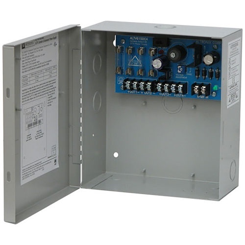 Altronix ALTV615DC4CB CCTV Power Supply, 6-15VDC 2.5A 4 PTC