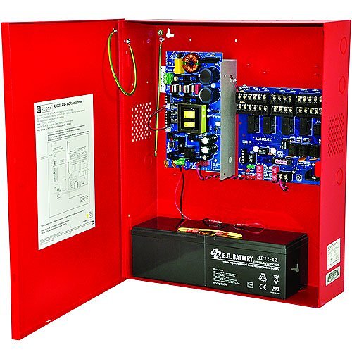 Altronix AL1042ULADA NAC Power Supply, 4 Class A or 4 Class B Outputs, 24VDC at 10A, Red BC600 Enclosure