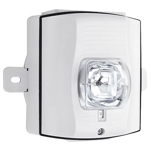 System Sensor SWHK-P SpectrAlert Advance Strobe, High CD, Outdoor, no Marking, White (Includes Plastic Weatherproof Back Box)