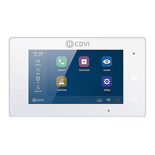 CDVI IP-MON Touch Screen IP Monitor White (rectangle)