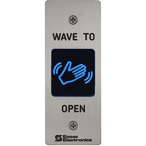 Essex HEW-1S Narrow/Jamb Touchless Switch, Wave To Open, Stainless faceplate