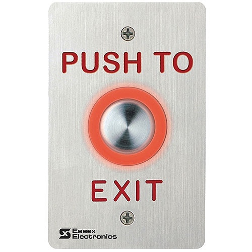 Essex PEB-2S Single Gang Piezo Touch Button, Stainless PUSH TO EXIT