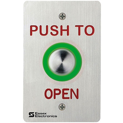 Essex PEB-2SO Single Gang Piezo Touch Button, Stainless PUSH TO OPEN