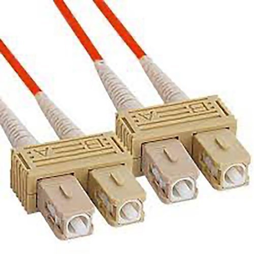 ICC ICFOJ8C303 SC-SC Duplex Multimode 62.5/125 (OM1) Fiber-Optic Patch Cable, 9.9' (3m), Orange