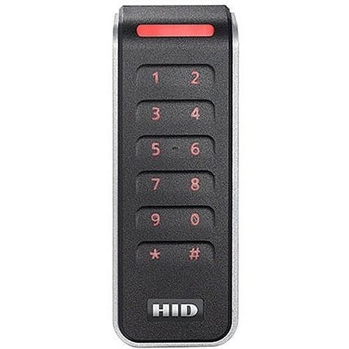 HID 20KNKS-T0-000000 Signo 20K Mullion Contactless Smartcard Keypad Reader, 13.56 MHz & 2.4 GHz, OSDP/Wiegand, Mobile Ready, Pigtail, Standard Profile, Standard Configuration, Black/Silver
