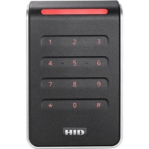 HID 40KTKS-T0-000000 Signo 40 Contactless Smart Card Keypad Reader, Multi-Technology, Mobile Ready, Wall Switch Mount, Terminal, Black/Silver