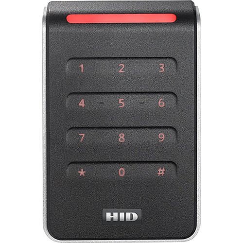 HID 40KTKS-T2-000000 Signo 40K Wall Mount Keypad Reader, 13.56mHz Profile, OSDP/Wiegand, Terminal, Mobile Ready, Black/Silver