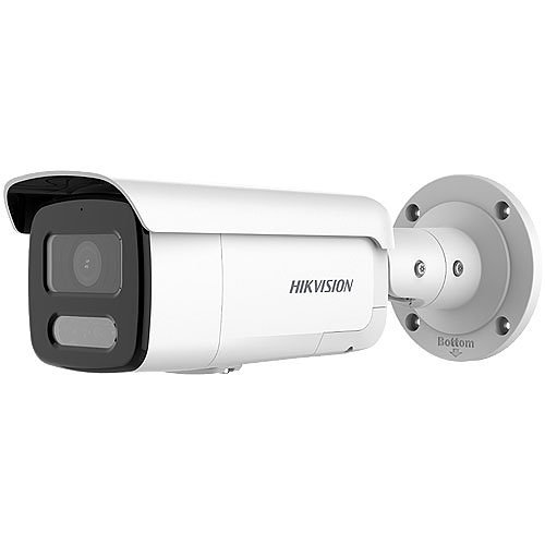 Hikvision DS-2CD2T47G2-LSU/SL  ColorVu 4MP Strobe Light and Audible Warning Fixed Bullet IP Camera, 6mm Lens