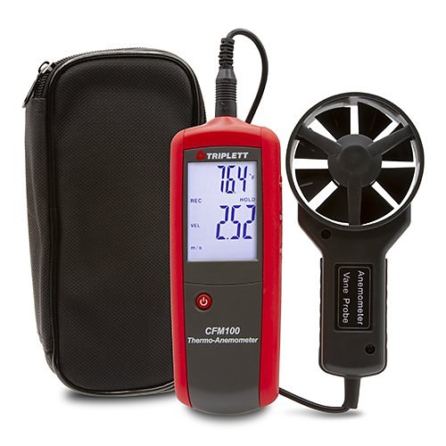 Triplett CFM100 CFM-CMM Thermo-Anemometer: Measures Air Velocity, Air Flow & Air Temperature