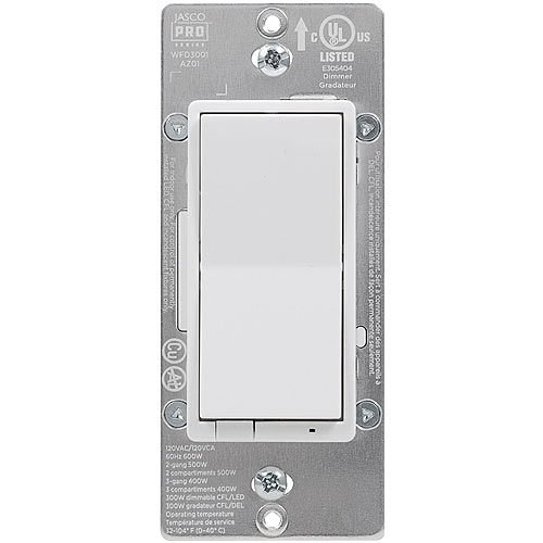 Jasco 64557-991 Pro Series Wi-Fi In-Wall Smart Dimmer, White and Light Almond Paddles