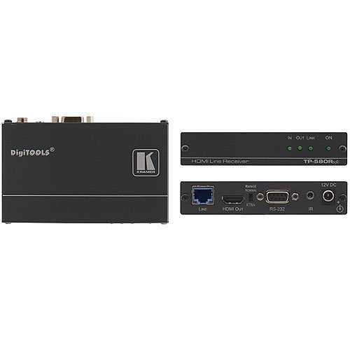Kramer TP-580Rxr 4K60 4:2:0 HDMI HDCP 2.2 Receiver with RS-232 & IR over Extended-Reach HDBaseT