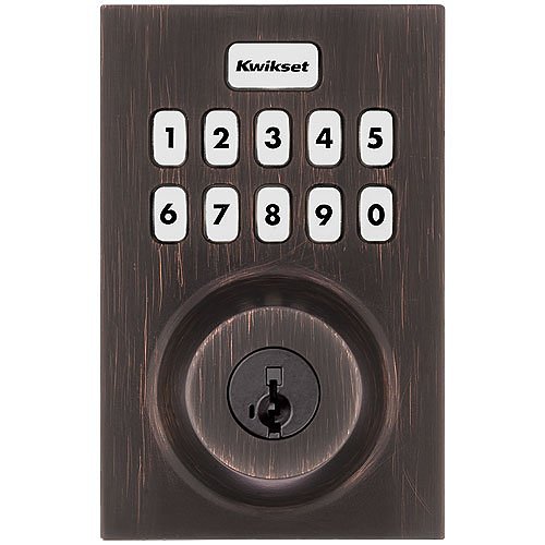 Kwikset 98930-005 Connect 620 Contemporary Keypad Connected Z-Wave 700 Smart Lock, Venetian Bronze