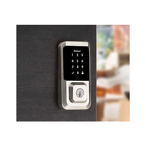 Kwikset 99390-001 Halo Wi-Fi Smart Lock Keyless Entry Electronic Touchscreen Deadbolt Featuring SmartKey Security, Satin Nickel