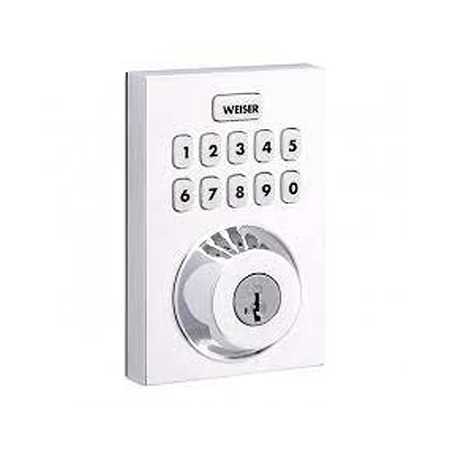 Weiser 9GED18000-030 Home Connect 620 Keypad Connected Smart Lock with Z-Wave 700 Chipset, Polished Chrome