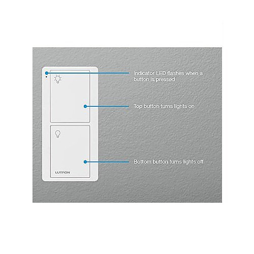 Lutron PJ2-2B-GIV-L01 Pico Wireless Control - 2 Button, Ivory