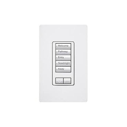 Lutron RRD-HN5BRL-WH RadioRA 2 seeTouch CL Hybrid Keypad - 5 Button w/ Raise-Lower, White