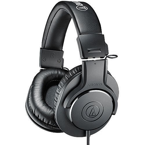 Audio Technica ATH-M20x Closed-Back Professional Monitor Headphones, 4mm Divers
