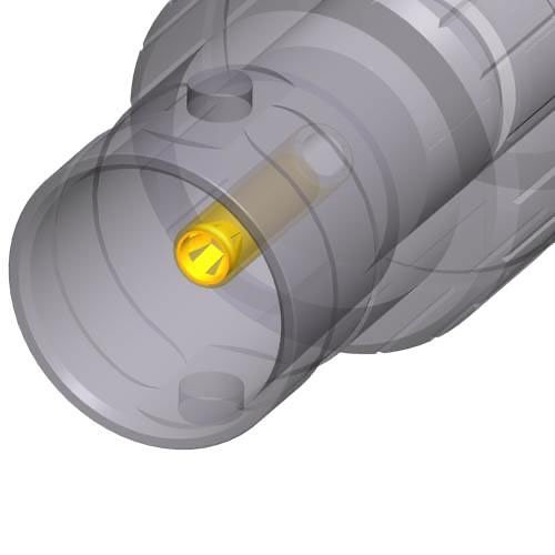 Neutrik NBB75DFIX Isolated UHD BNC Chassis Connector, Feedthrough in D-Shape Housing, Antraloy Plated