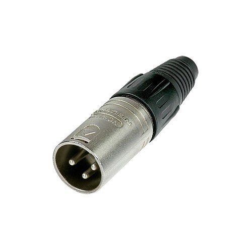 Neutrik NC3MX RX Series 3 Pole Male Cable Connector with Nickel Housing and Silver Contacts